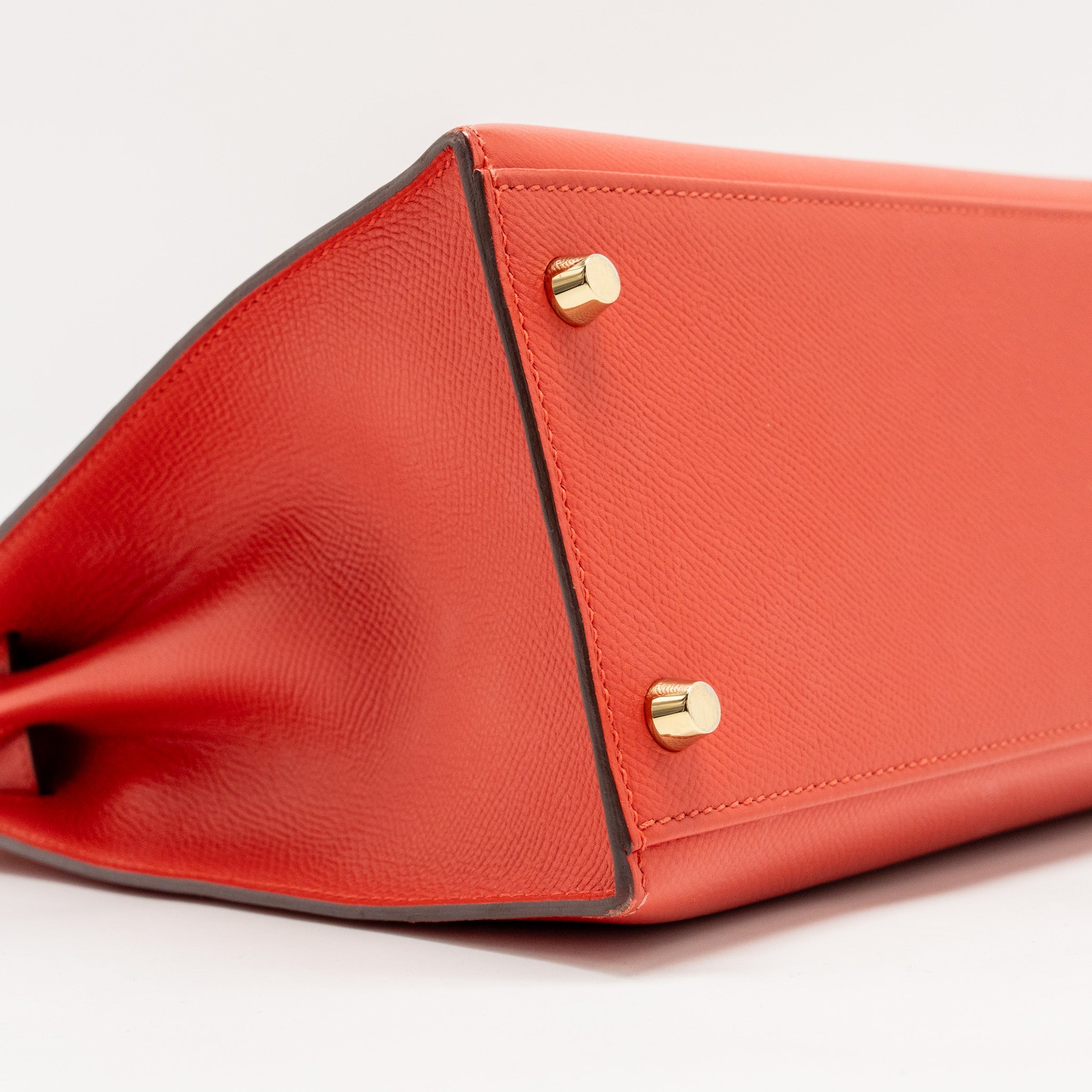 HERMES KELLY 28 EPSOM ROUGE PIVOINE GHW