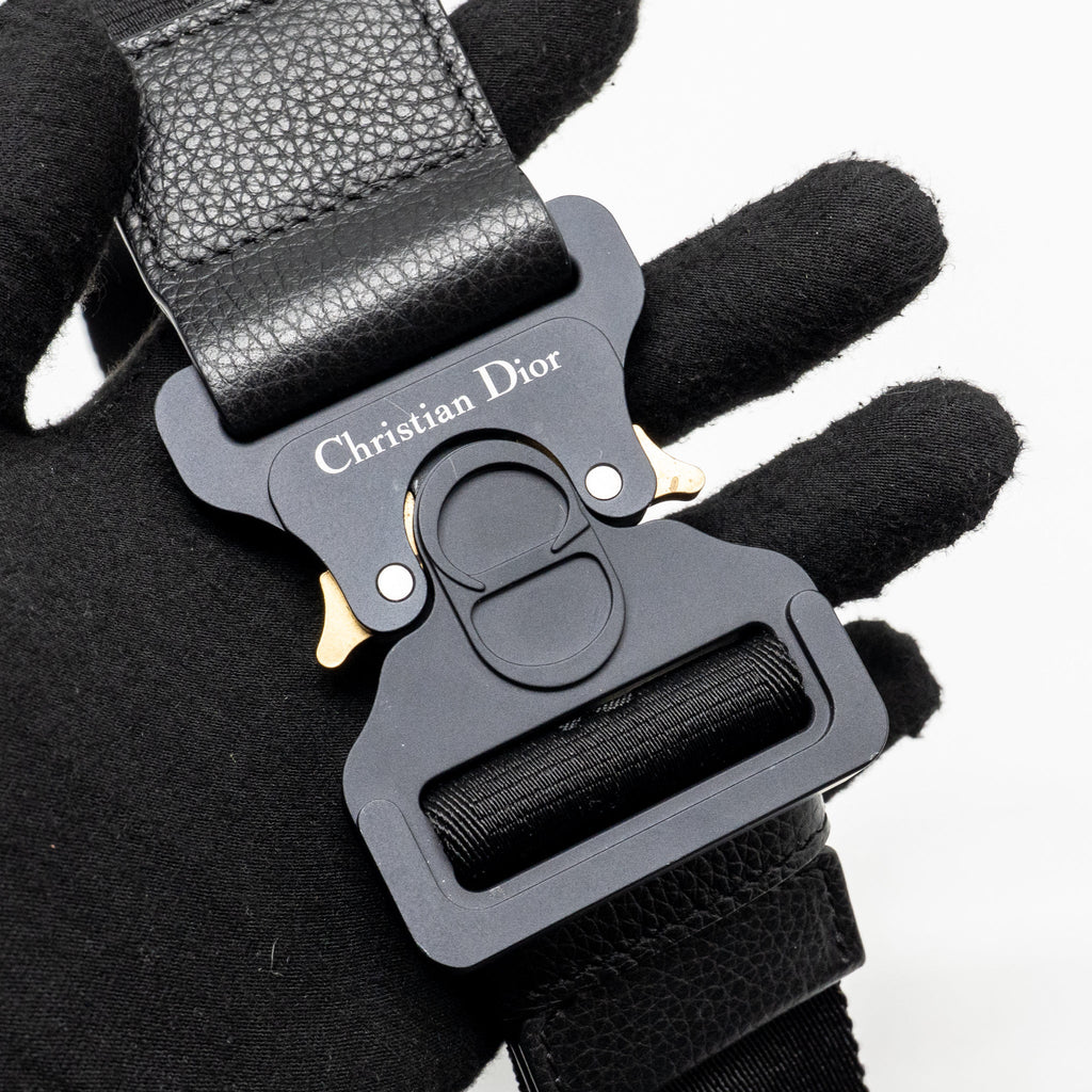DIOR HOMME SADDLE BAG CALFSKIN BLACK SHW