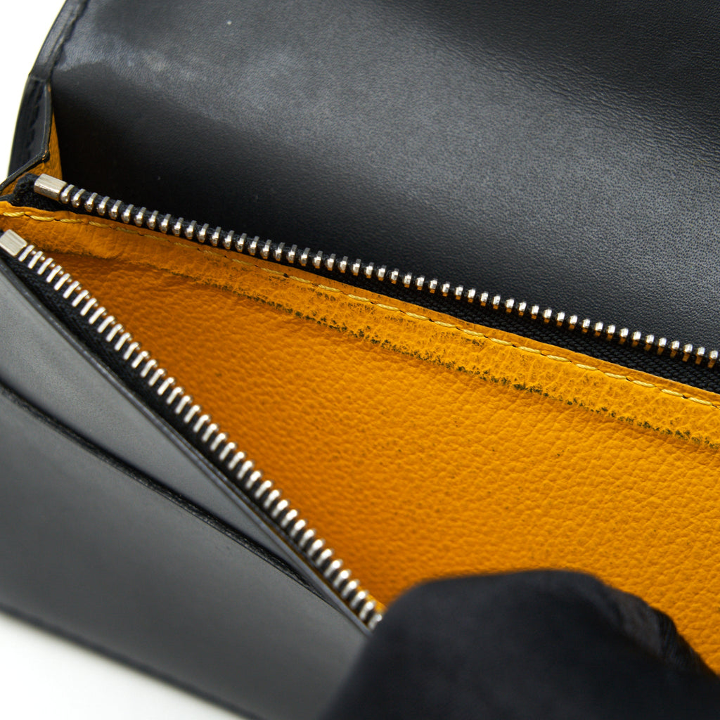 GOYARD RICHELIEU WALLET GOYARDINE IN BLACK CANVAS
