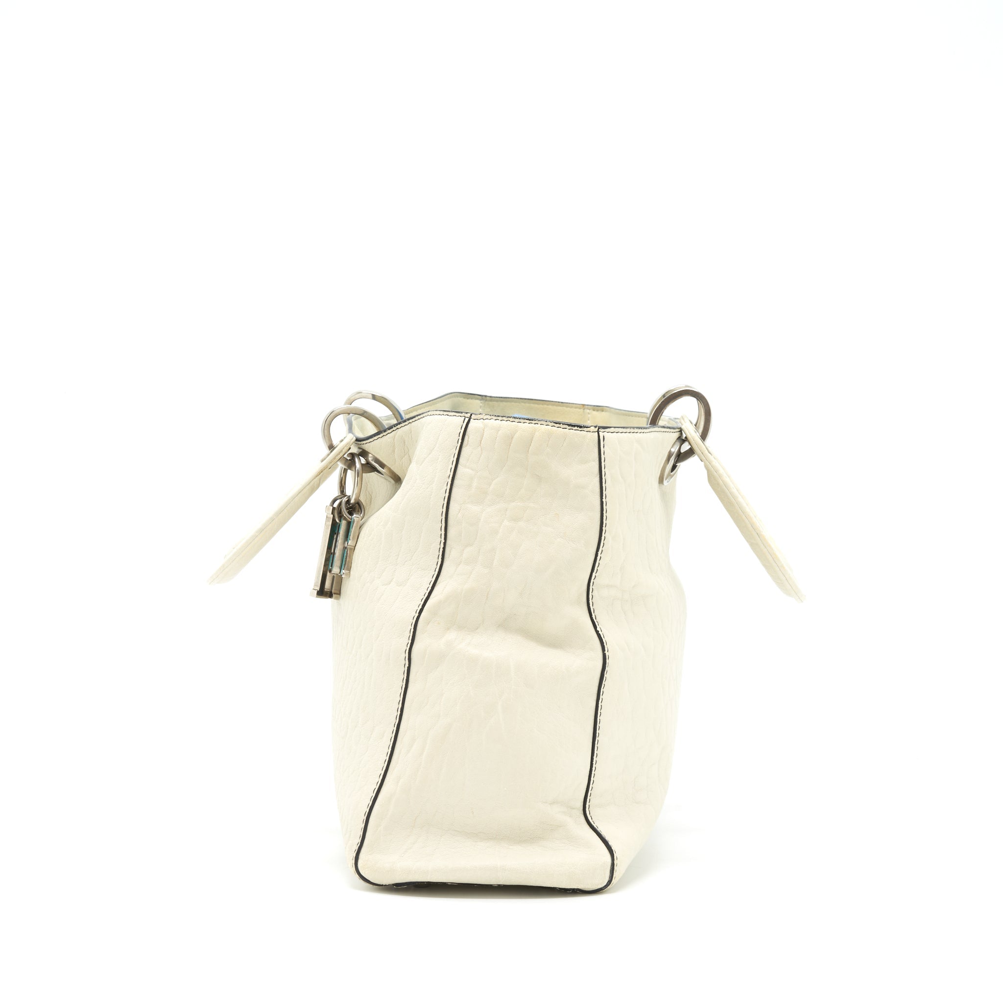 DIOR DIORISSIMO TOTE BAG WHITE MULTICOLOUR HARDWARE