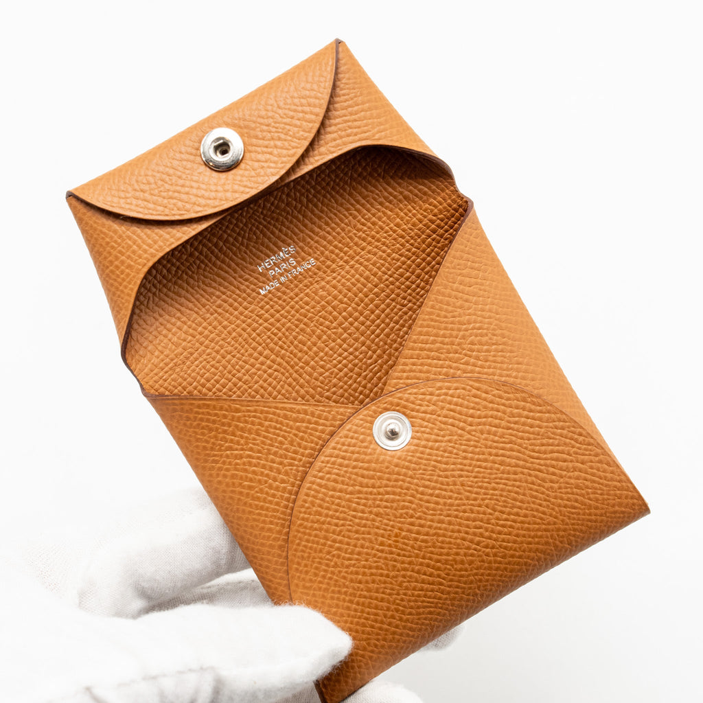 HERMES BASTIA CHANGE PURSE EPSOM GOLD SHW