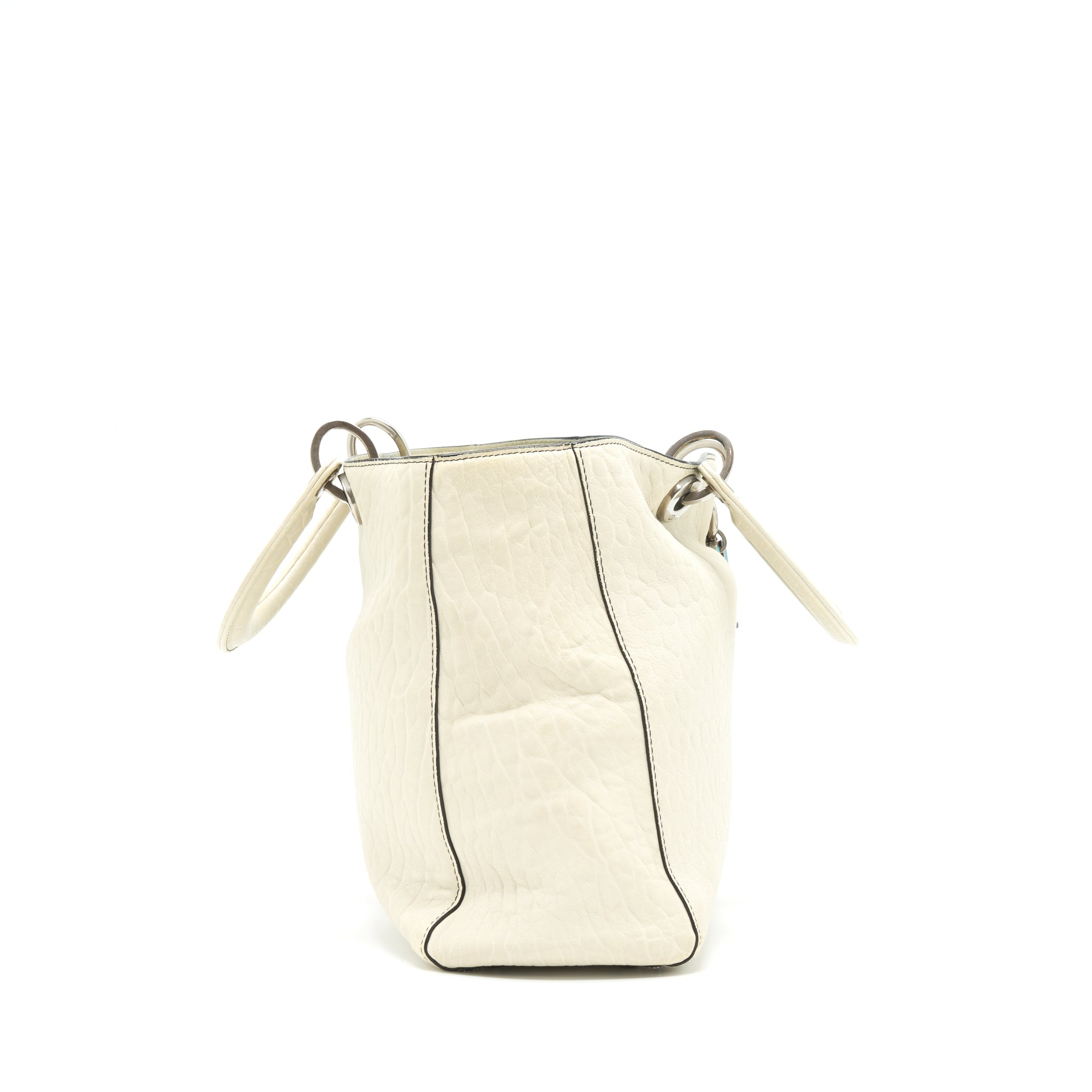 DIOR DIORISSIMO TOTE BAG WHITE MULTICOLOUR HARDWARE