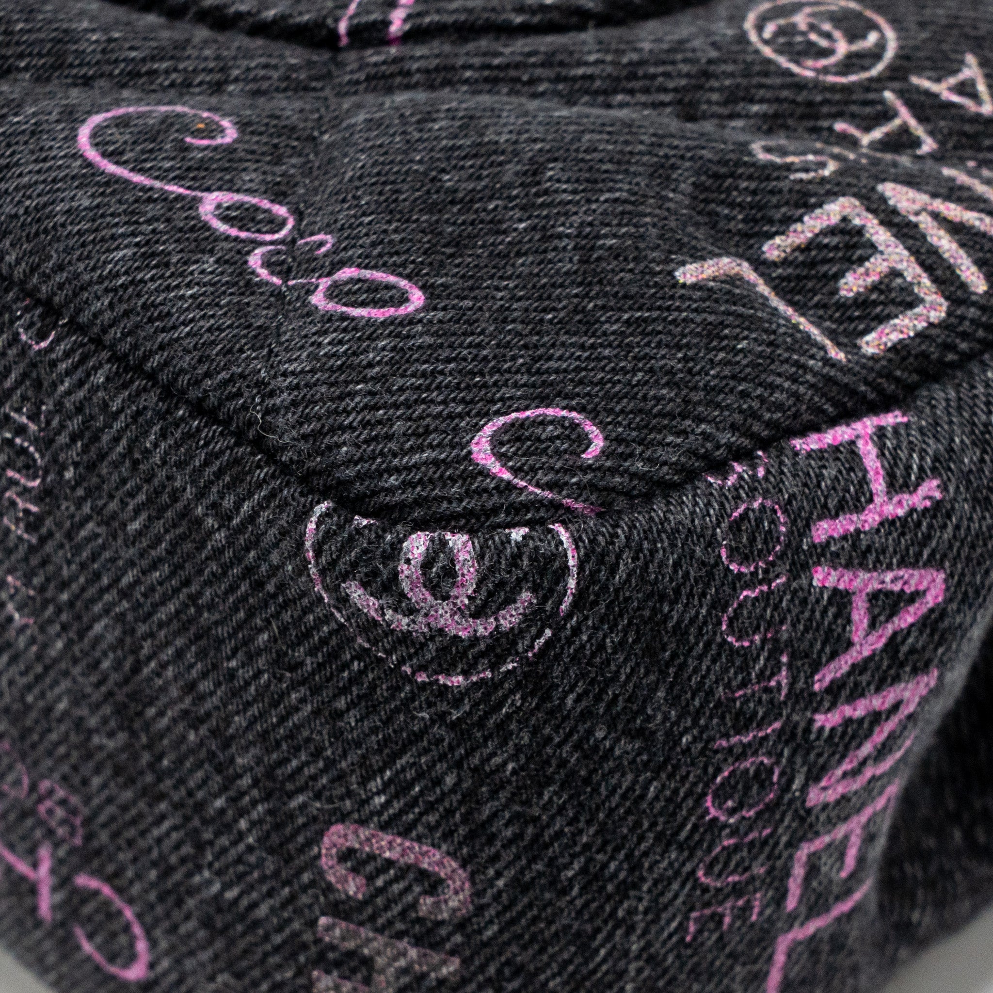 CHANEL LARGE MOOD FLAP BAG DENIM BLACK/MULTICOLOUR GHW (MICROCHIP)