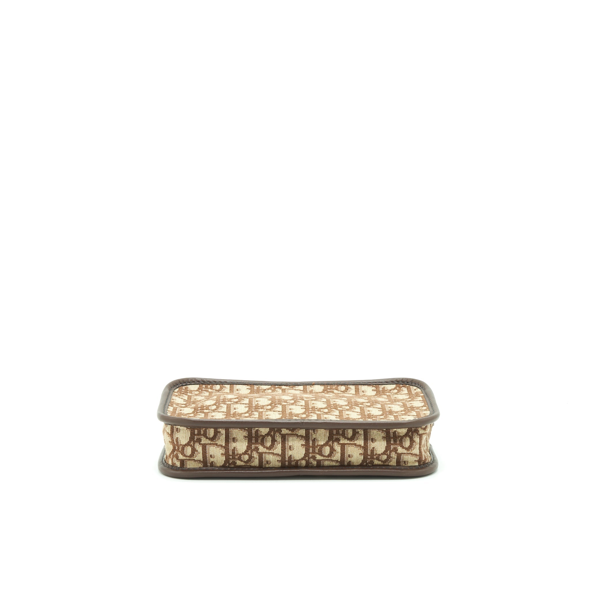 DIOR DIORQUAKE POUCH BROWN OBLIQUE CANVAS GHW