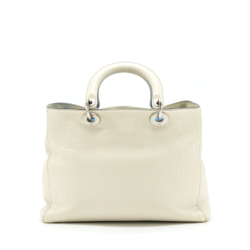 DIOR DIORISSIMO TOTE BAG WHITE MULTICOLOUR HARDWARE