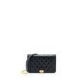 CHANEL BOY WALLET ON CHAIN LAMBSKIN BLACK BRUSHED GHW