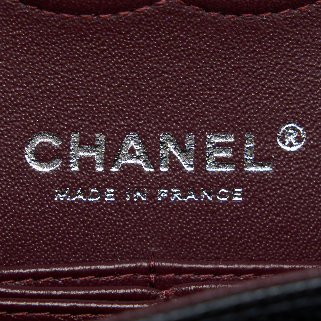 CHANEL SMALL CLASSIC DOUBLE FLAP BAG CAVIAR BLACK SHW(MICROCHIP)