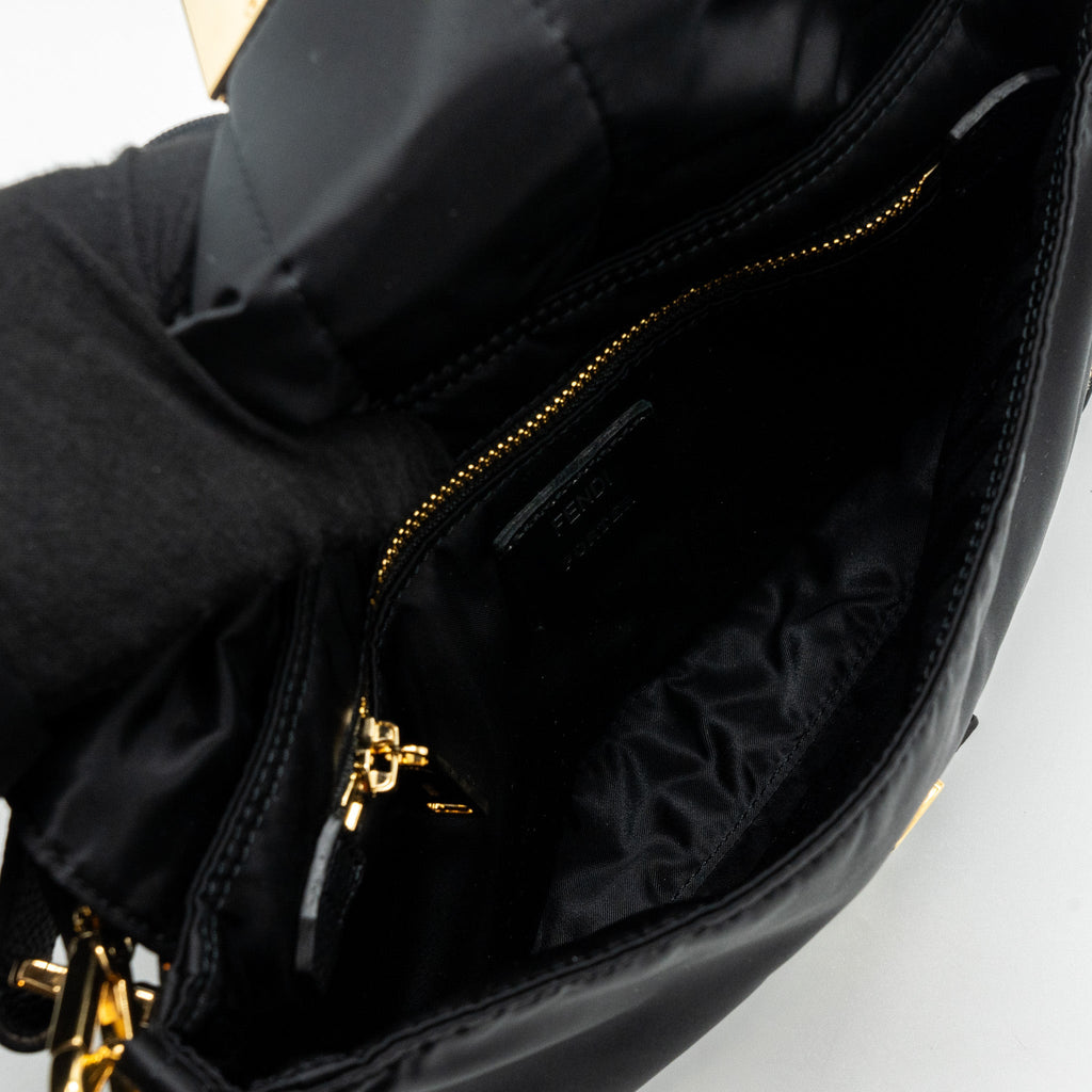 FENDI REGULAR BAGUETTE NYLON BLACK GHW