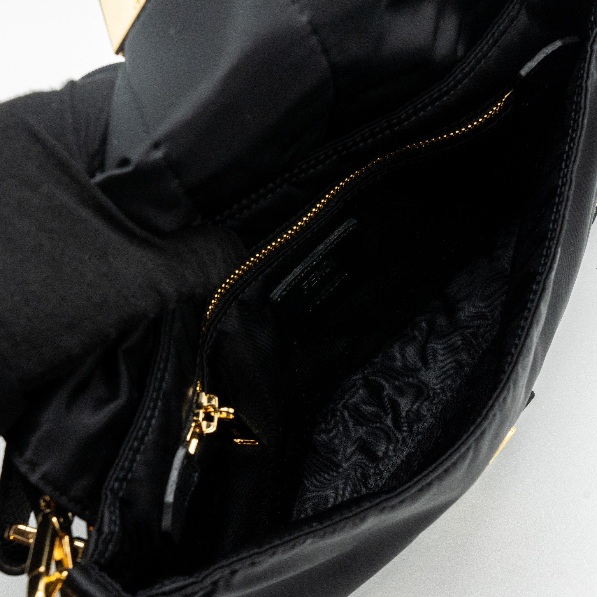 FENDI REGULAR BAGUETTE NYLON BLACK GHW