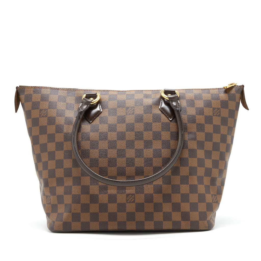 LOUIS VUITTON SALEYA TOTE BAG DAMIER EBENE CANVAS GHW