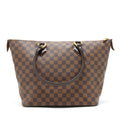 LOUIS VUITTON SALEYA TOTE BAG DAMIER EBENE CANVAS GHW