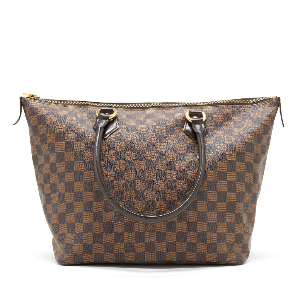 LOUIS VUITTON SALEYA TOTE BAG DAMIER EBENE CANVAS GHW