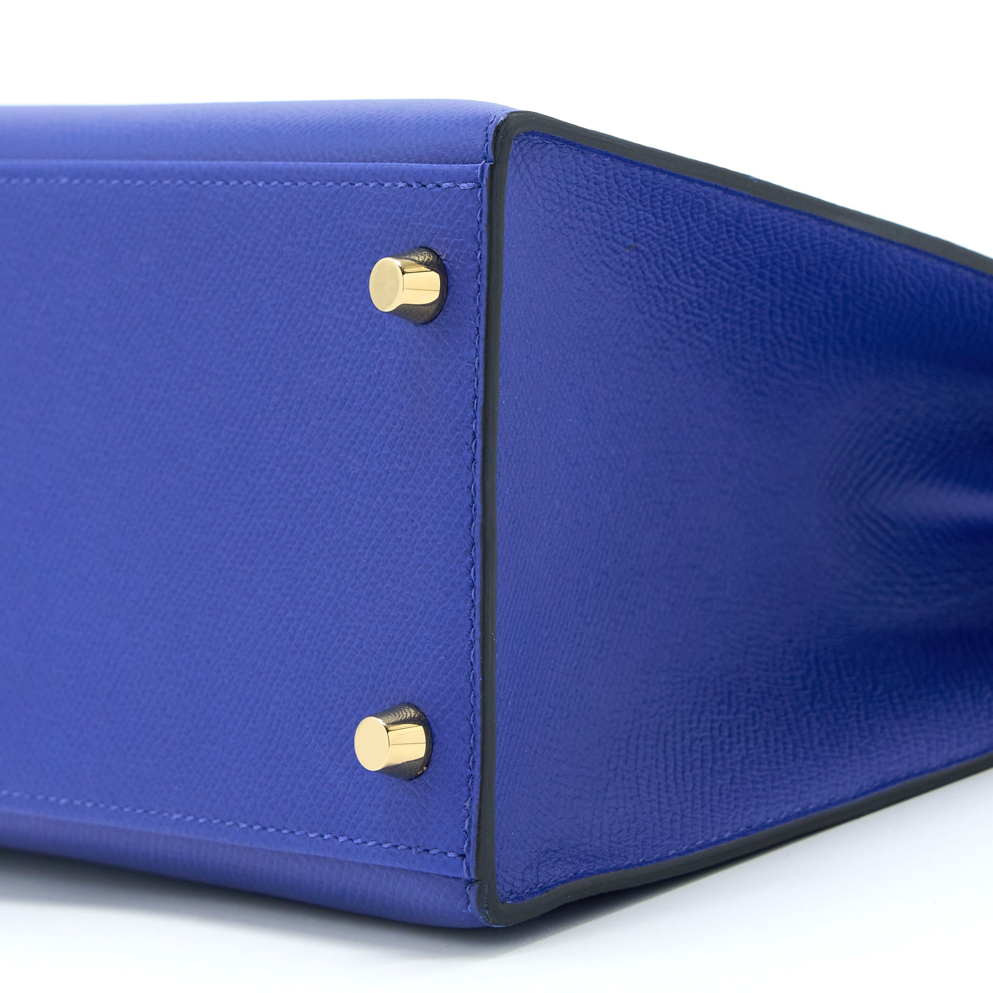 HERMES KELLY 28 SELLIER EPSOM BLEU ELECTRIQUE GHW