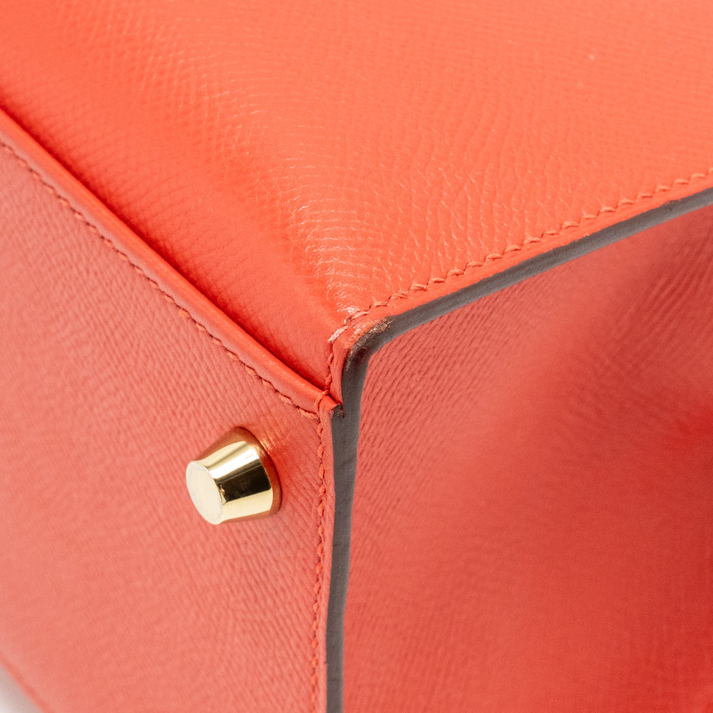 HERMES KELLY 28 EPSOM ROUGE PIVOINE GHW