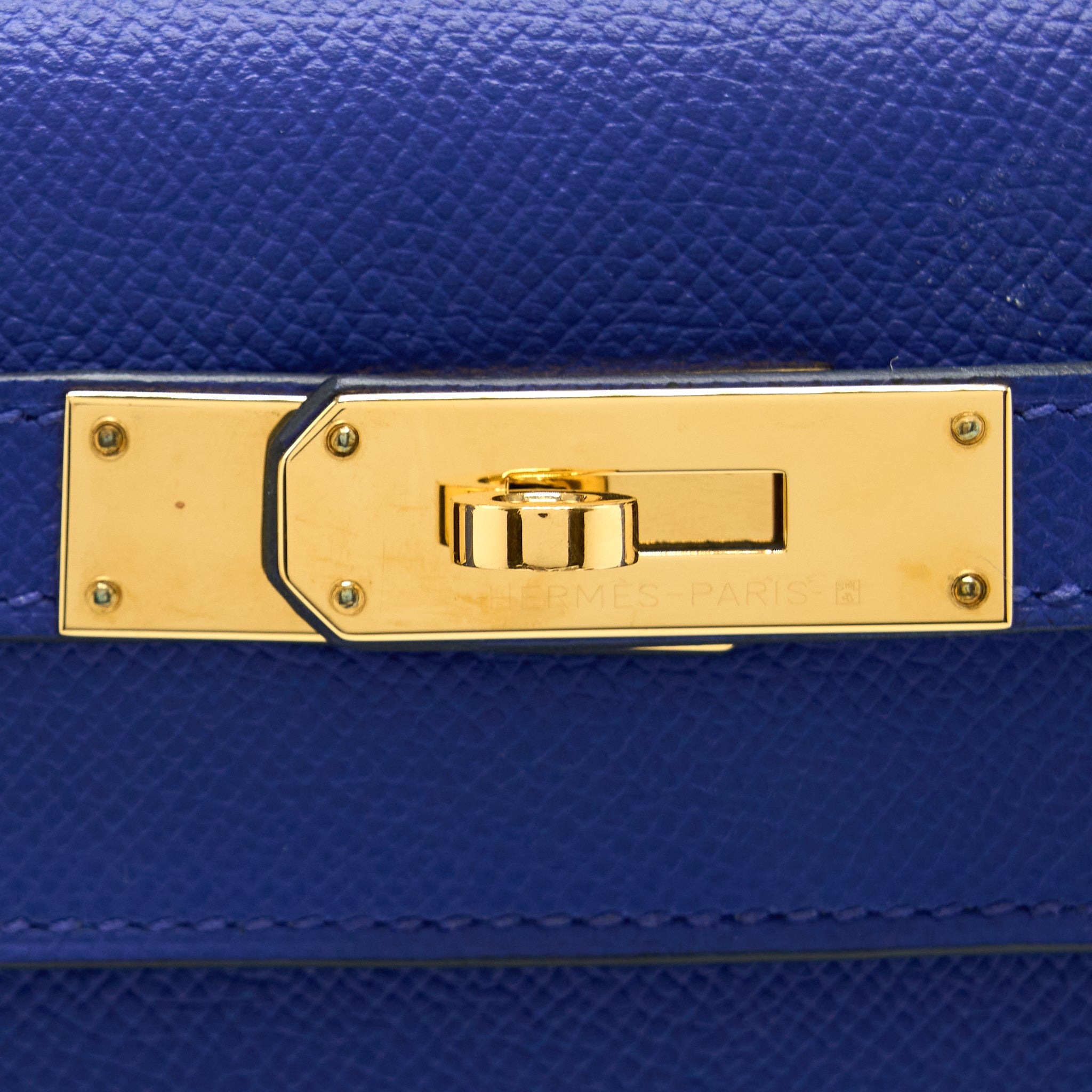 HERMES KELLY 28 SELLIER EPSOM BLEU ELECTRIQUE GHW