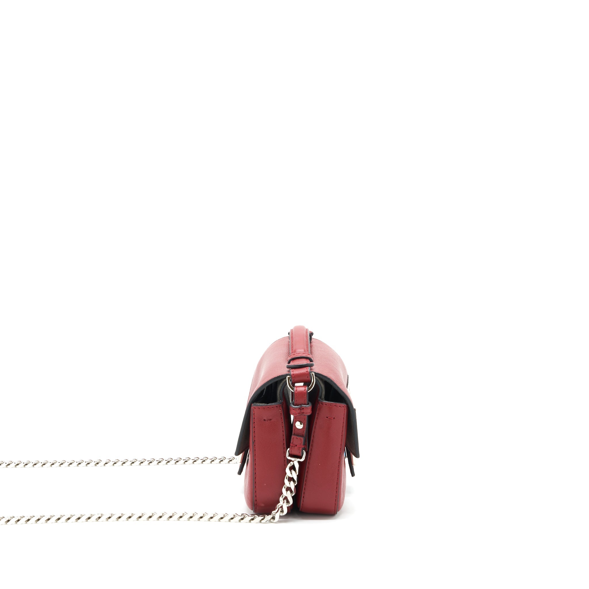 FENDI MICRO MONSTER BAGUETTE BAG RED SHW