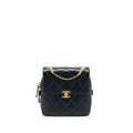 CHANEL 22P FLAP BACKPACK CAVIAR BLACK BRUSHED GHW (MICROCHIP)