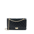 CHANEL 2.55 227 MAXI REISSUE FLAP BAG AGED CALFSKIN BLACK LGHW