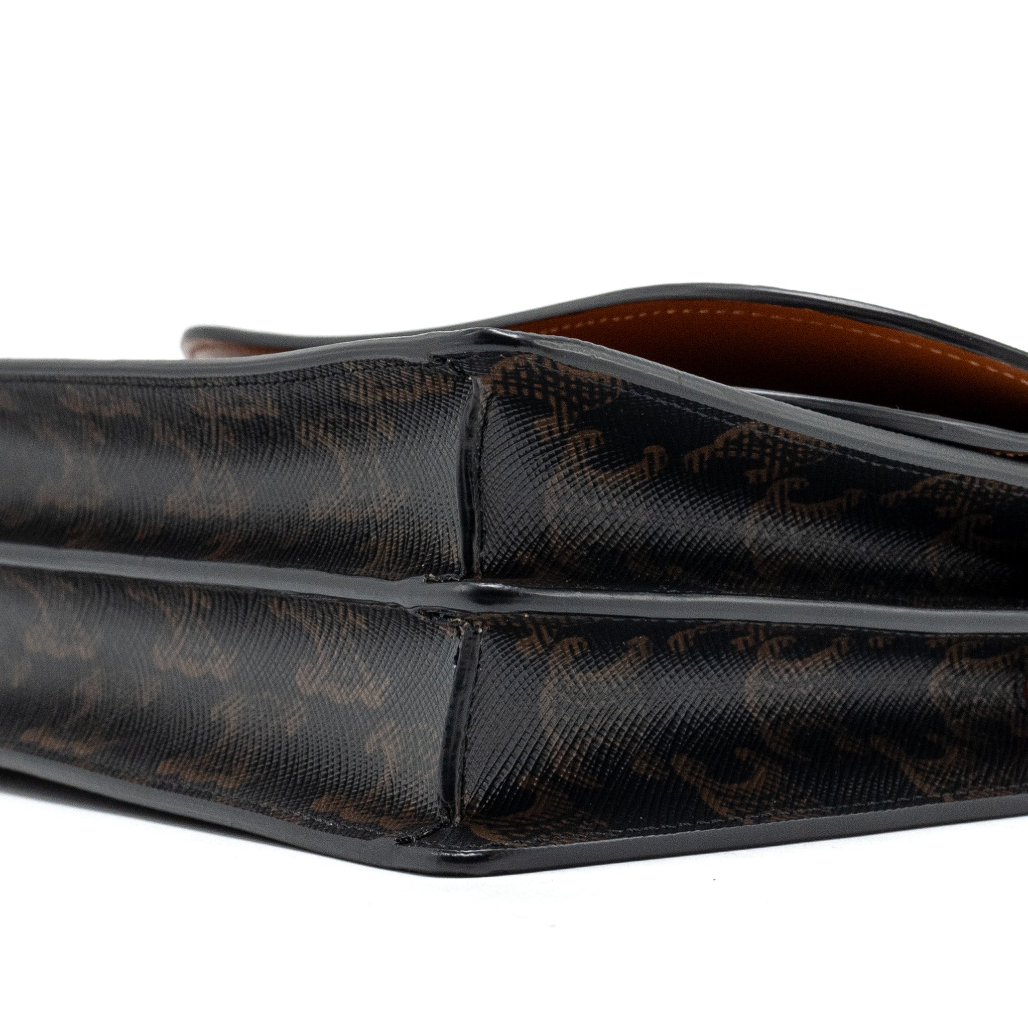 CELINE WALLET ON STRAP TRIOMPHE CANVAS/SMOOTH LAMBSKIN TAN GHW