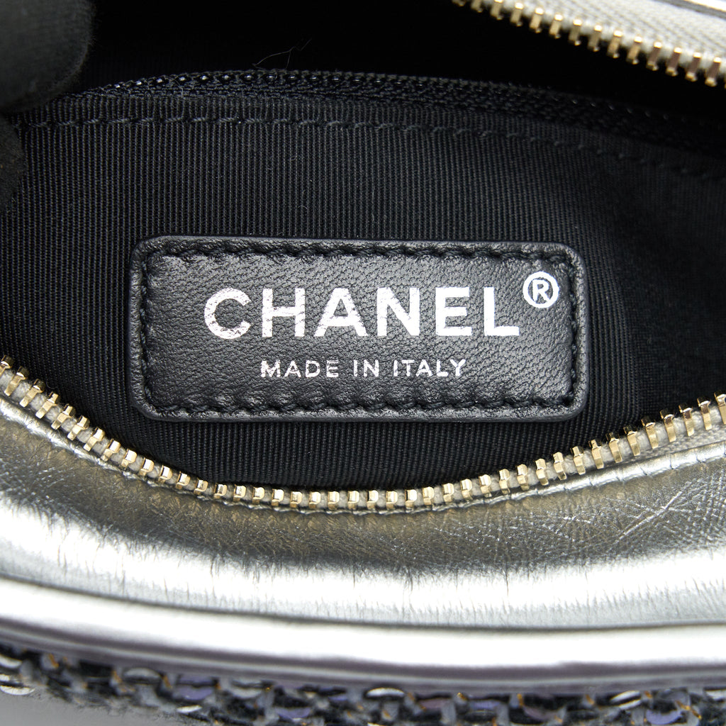 CHANEL TWEED SMALL GABRIELLE HOBO BAG GREY