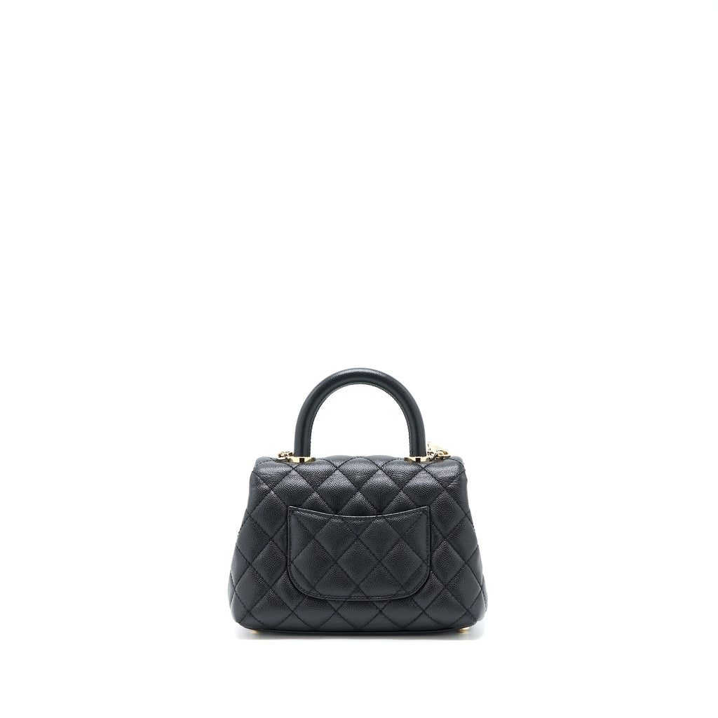 CHANEL EXTRA MINI COCO HANDLE CAVIAR BLACK LGHW