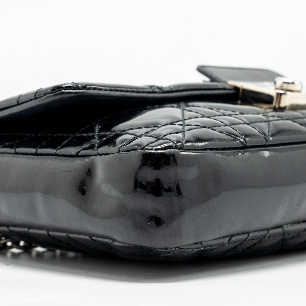 DIOR MISS DIOR POCHETTE PATENT BLACK SHW
