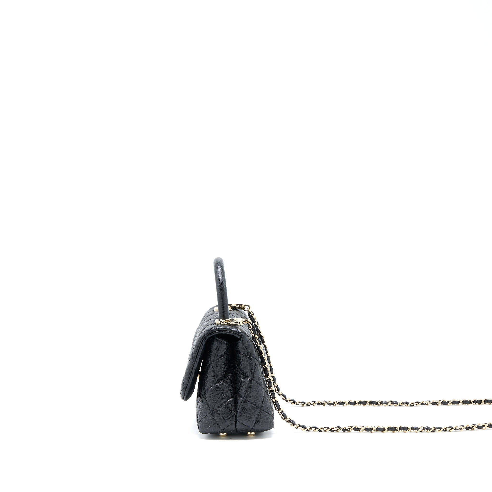 CHANEL EXTRA MINI COCO HANDLE CAVIAR BLACK LGHW