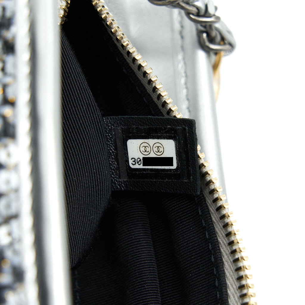 CHANEL TWEED SMALL GABRIELLE HOBO BAG GREY