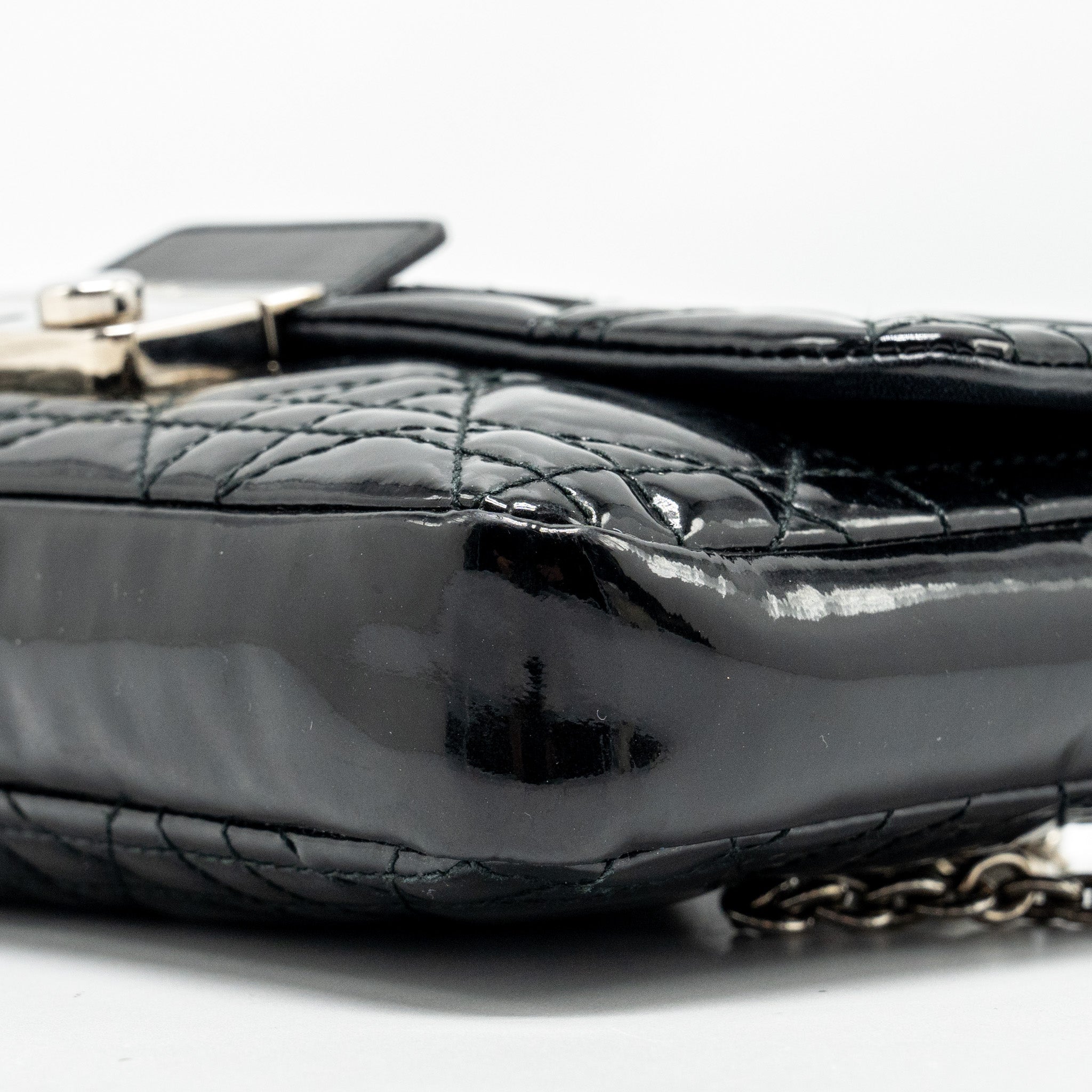 DIOR MISS DIOR POCHETTE PATENT BLACK SHW