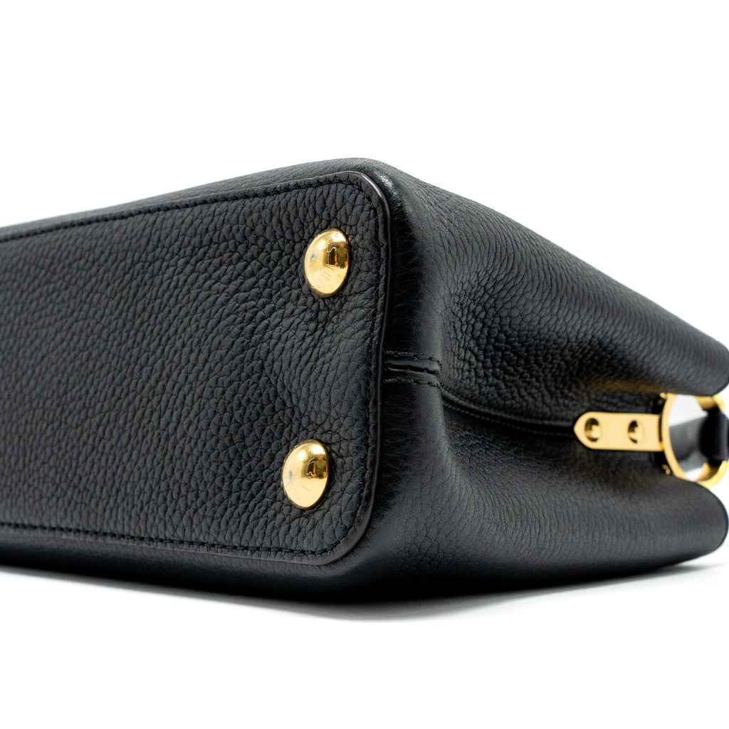 LOUIS VUITTON CAPUCINES BB TAURILLON BLACK GHW