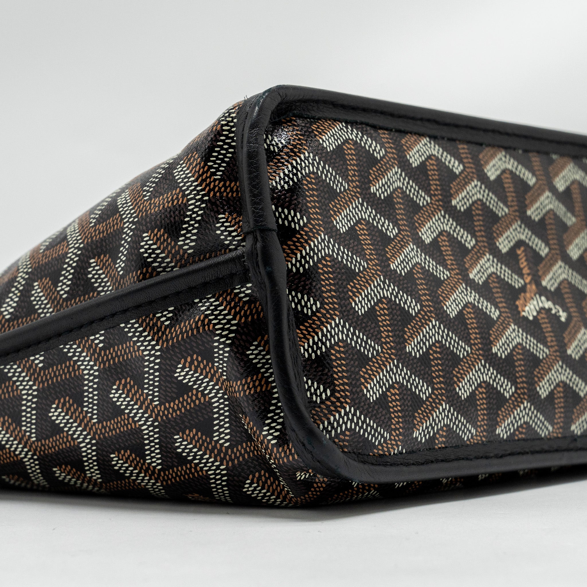GOYARD MINI ANJOU TOTE GOYARDINE CANVAS / CALFSKIN BLACK SHW
