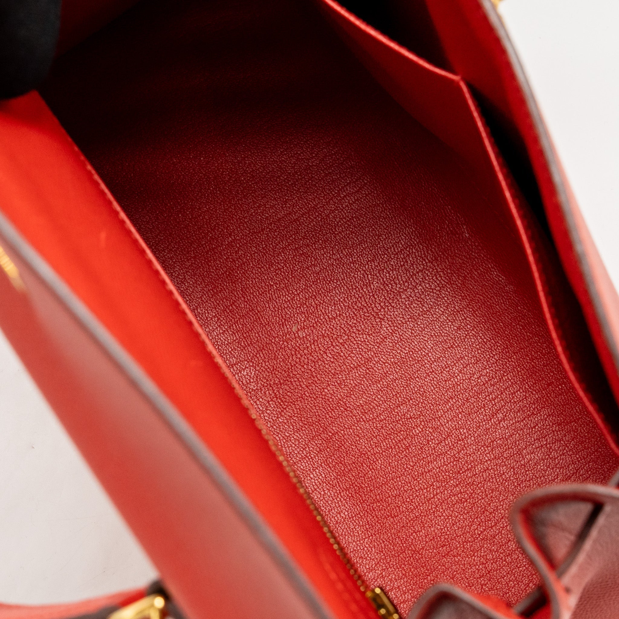 HERMES KELLY 28 EPSOM ROUGE PIVOINE GHW