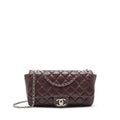 CHANEL COCO RAIN FLAP BAG LAMBSKIN BURGUNDY SHW