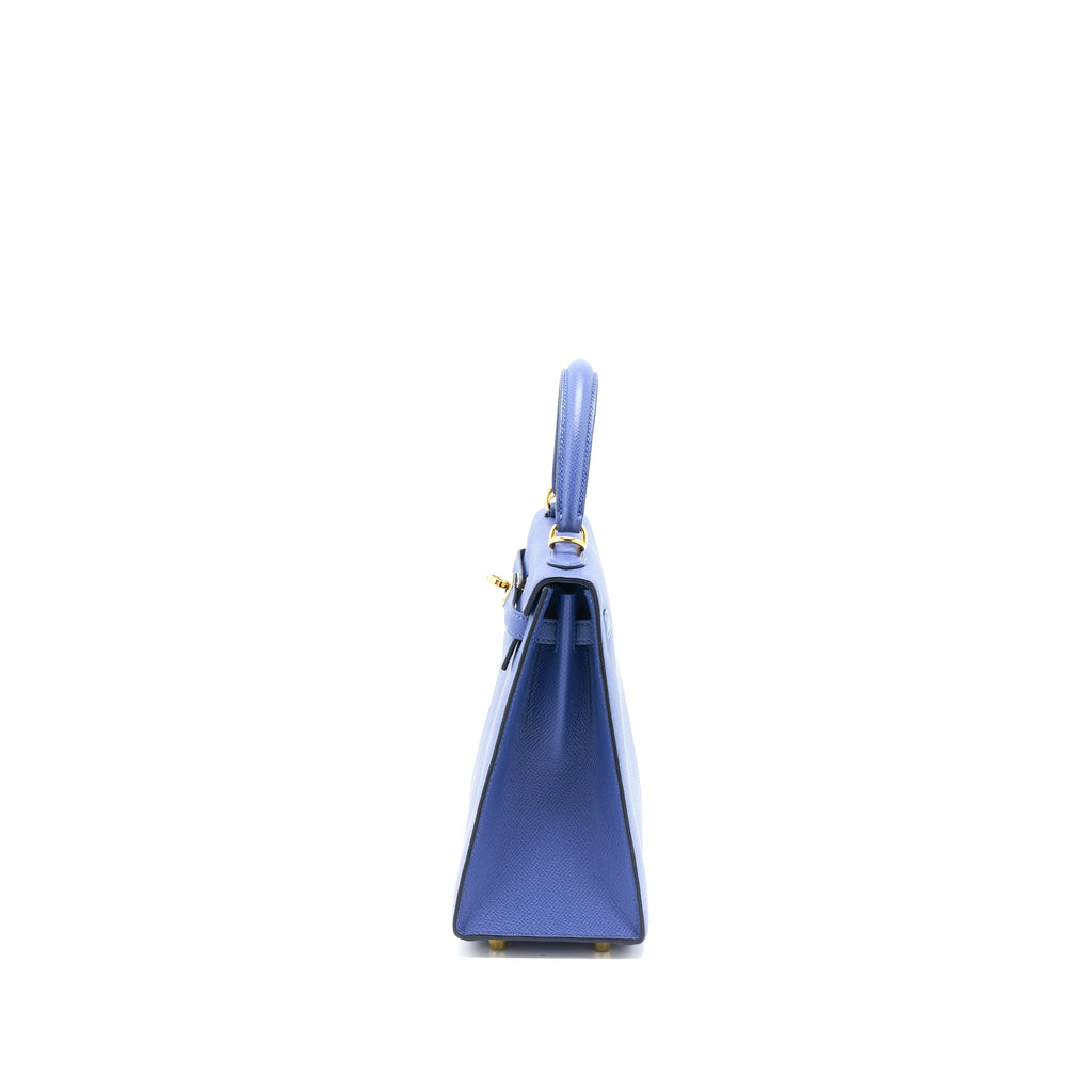 HERMES KELLY 25 EPSOM BLUE AGATE GHW