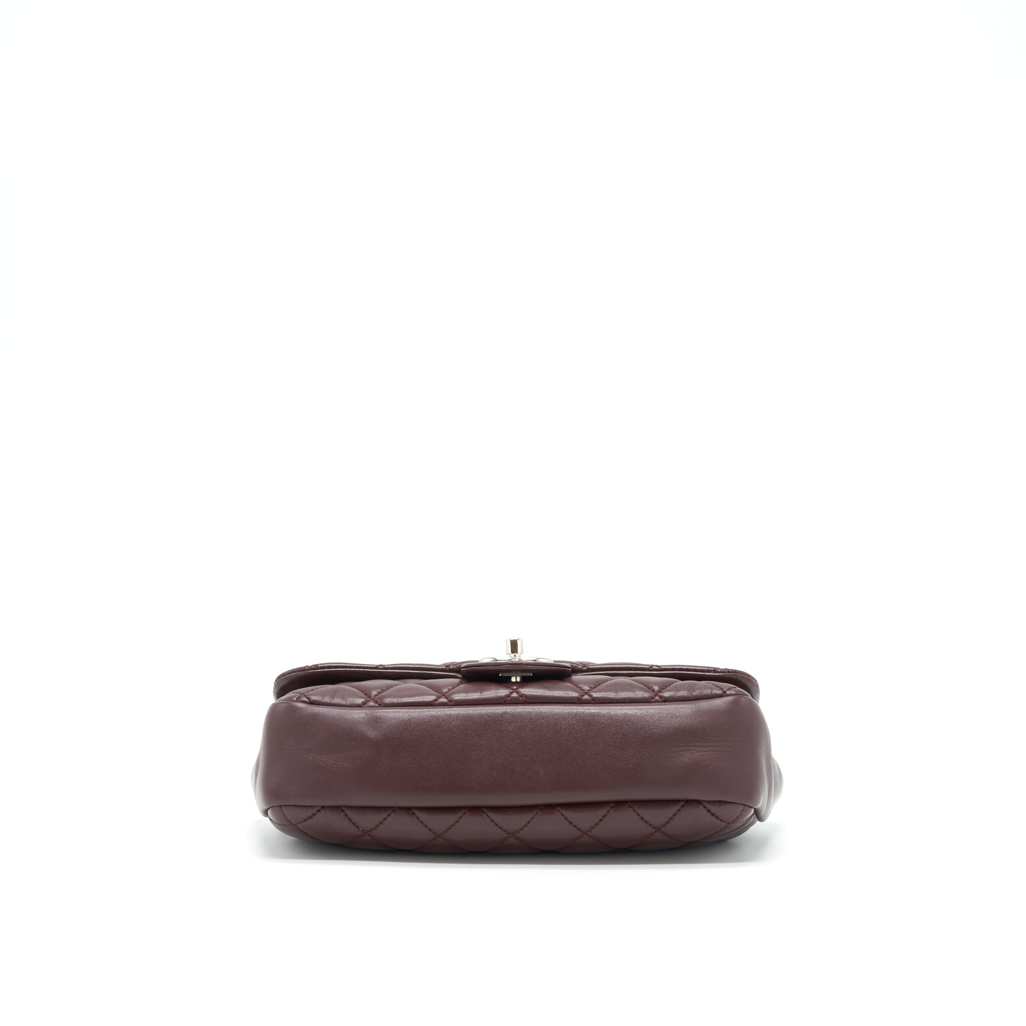 CHANEL COCO RAIN FLAP BAG LAMBSKIN BURGUNDY SHW