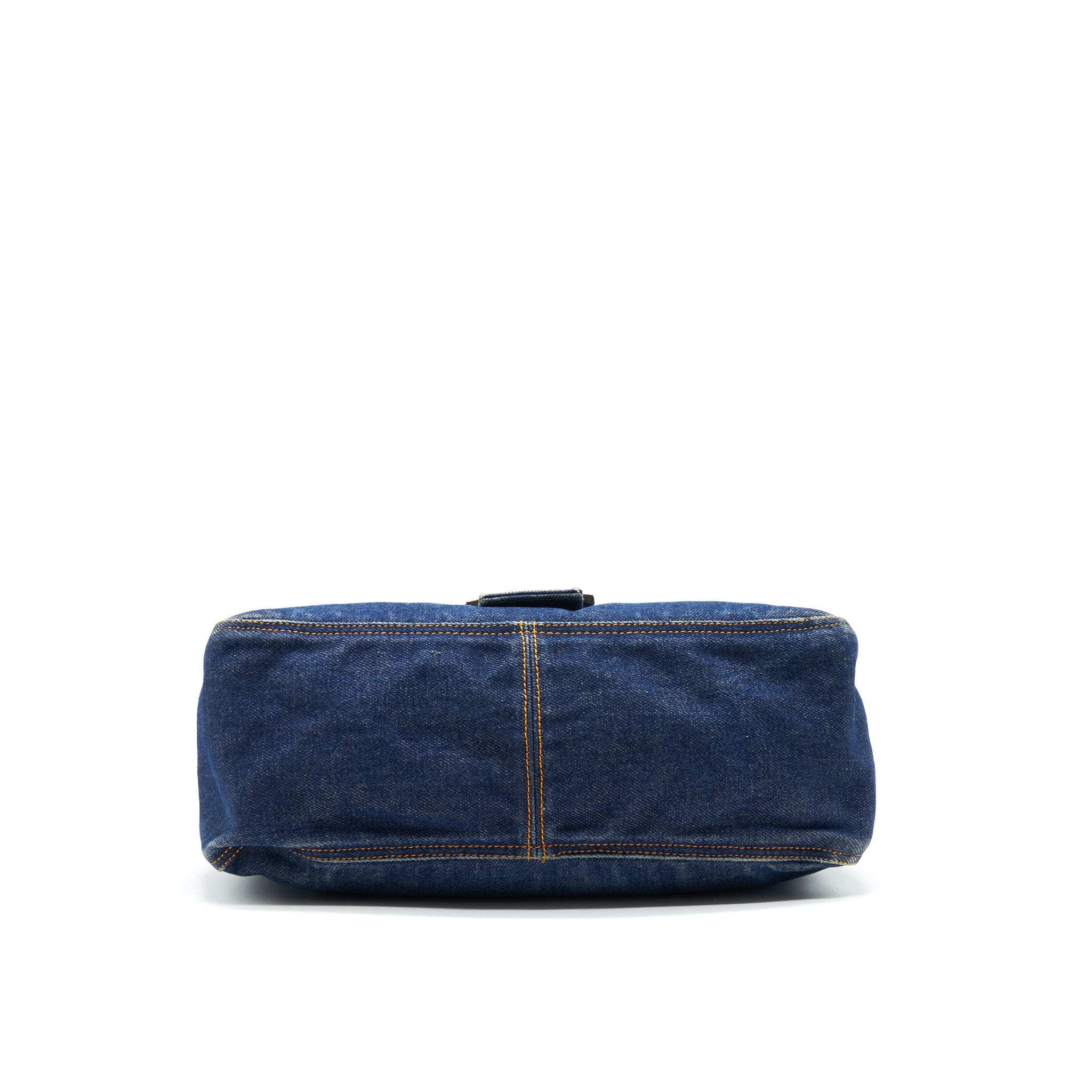 FENDI VINTAGE DENIM MAMMA BAGUETTE SHOULDER BAG