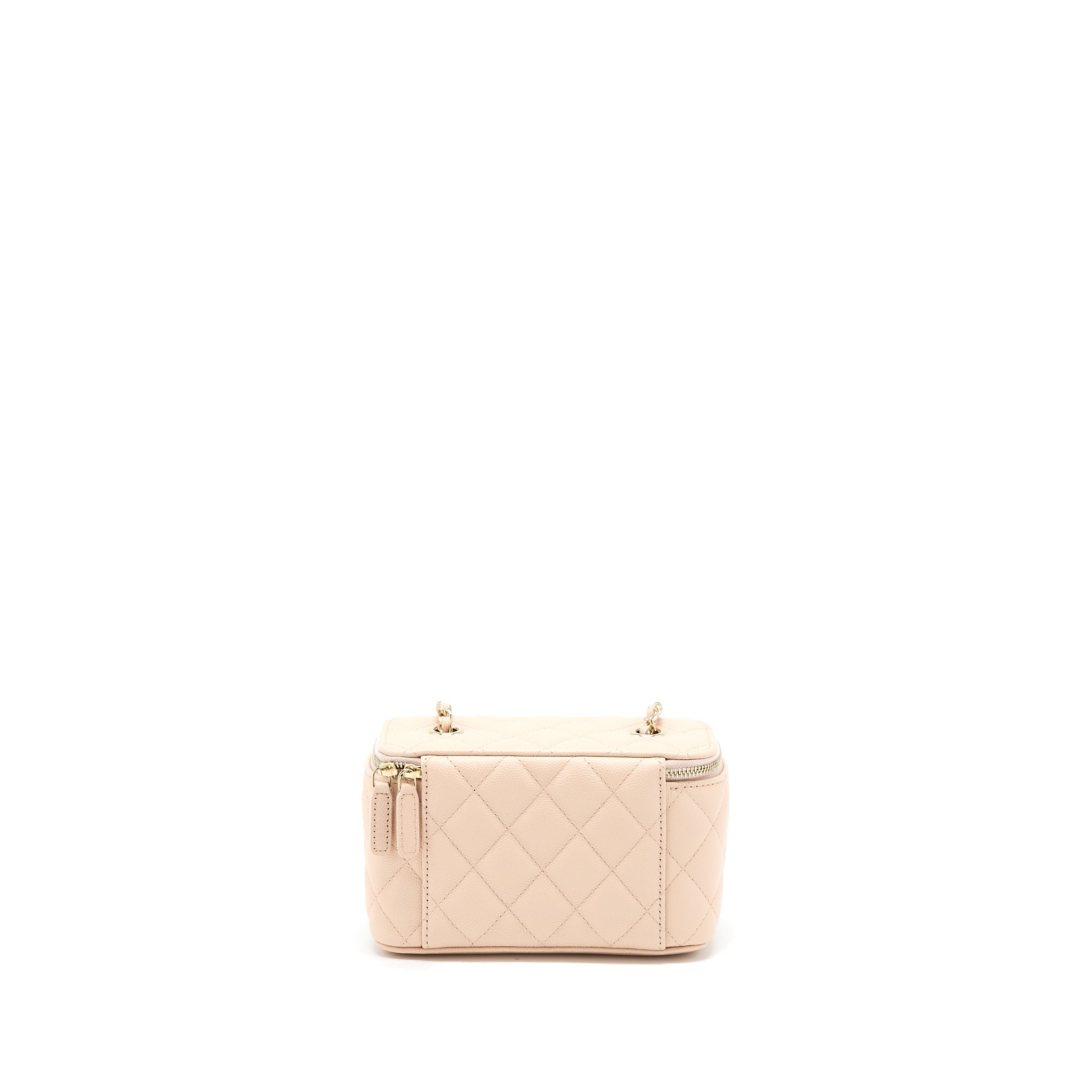 CHANEL LONG VANITY CASE CAVIAR LIGHT PINK LGHW