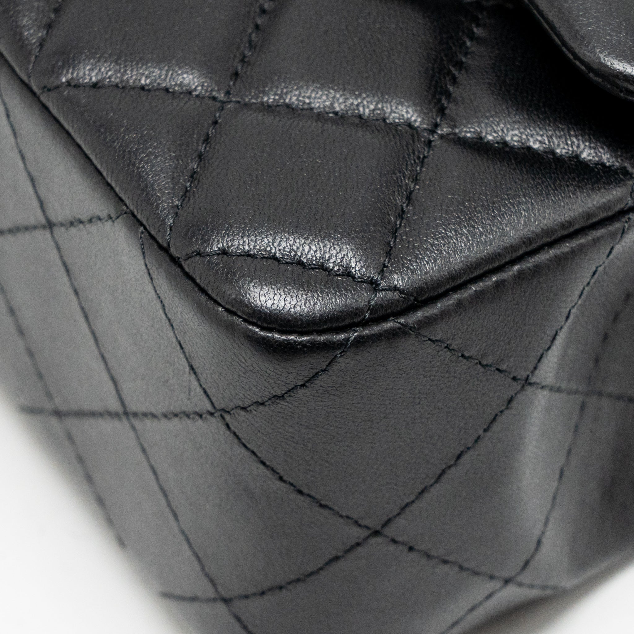 CHANEL MINI RECTANGULAR FLAP BAG LAMBSKIN BLACK RGHW (MICROCHIP)