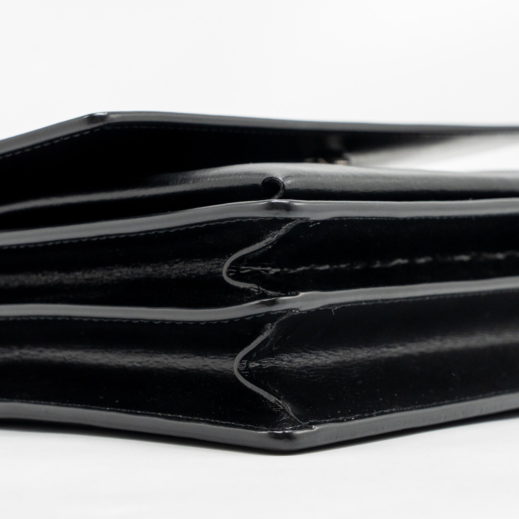 SAINT LAURENT / YSL MEDIUM SUNSET BAG BLACK CALFSKIN BLACK HARDWARE
