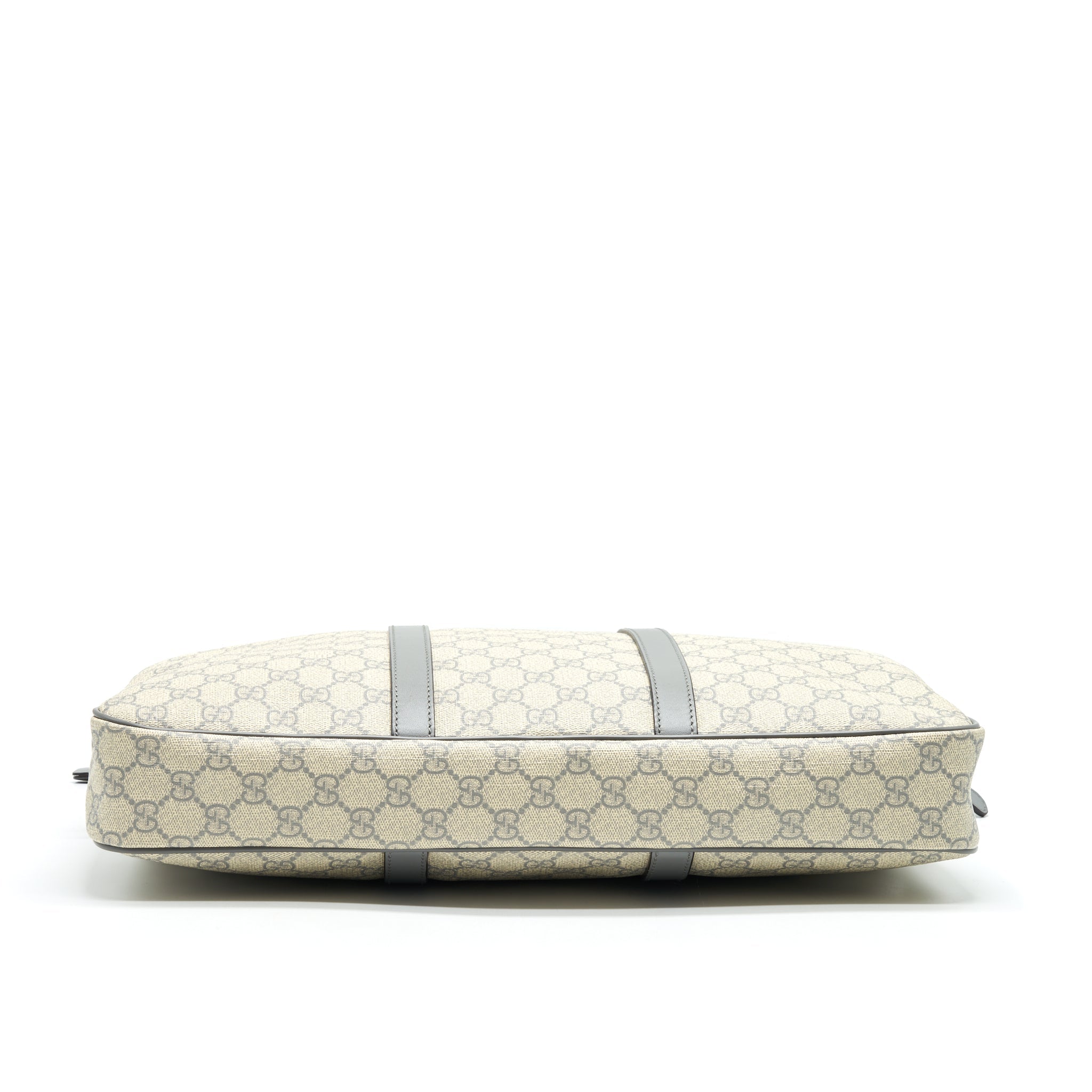 GUCCI MEN'S MONOGRAM CANVAS BRIEFCASE BEIGE