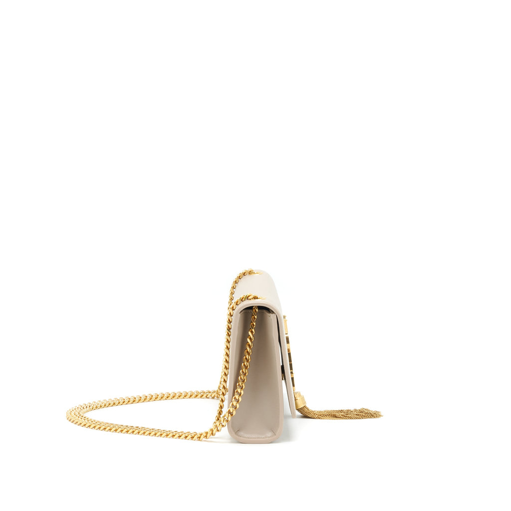 SAINT LAURENT KATE BAG WITH TASSEL BEIGE GHW