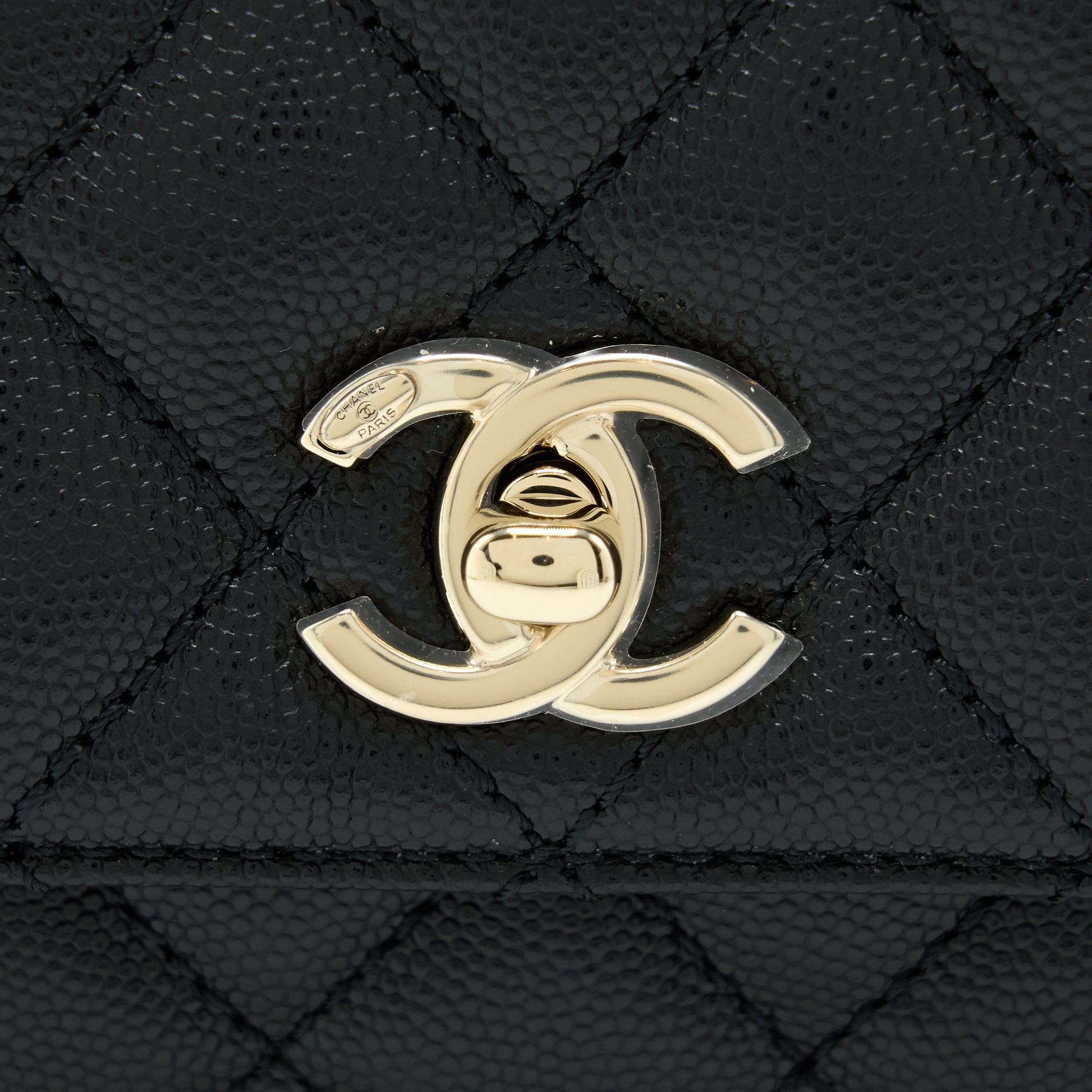 CHANEL SMALL COCO HANDLE CAVIAR BLACK LGHW (MICROCHIP)