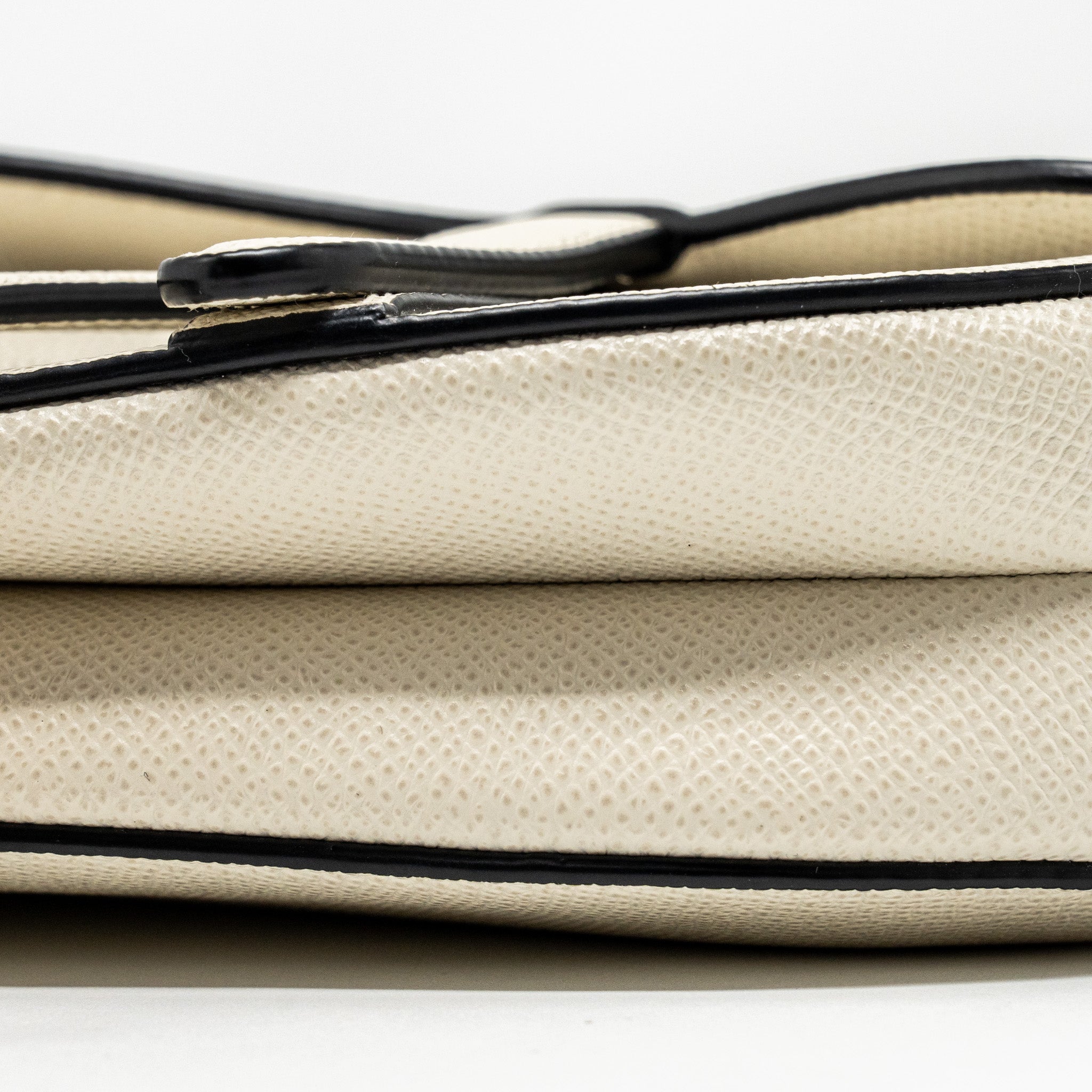 DIOR MINI SADDLE BAG CALFSKIN WHITE GHW