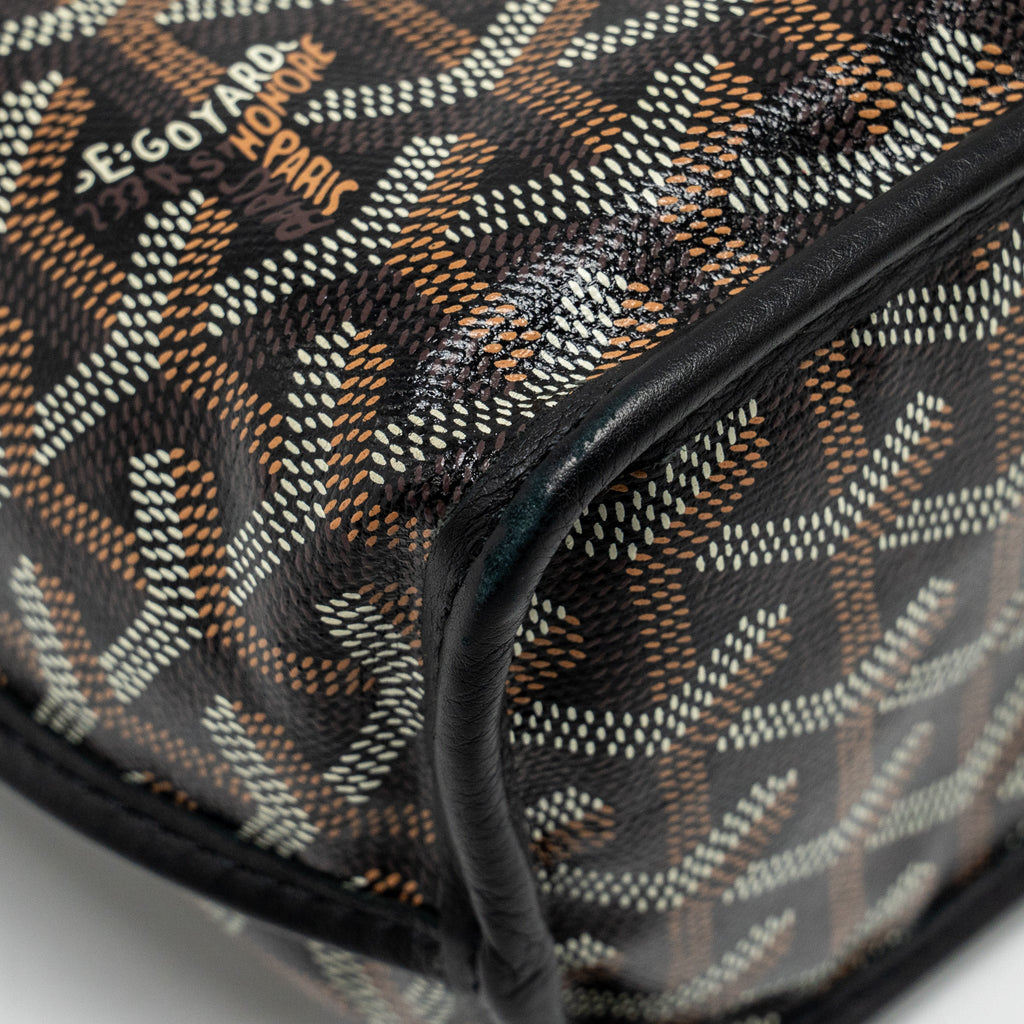 GOYARD MINI ANJOU TOTE GOYARDINE CANVAS / CALFSKIN BLACK SHW