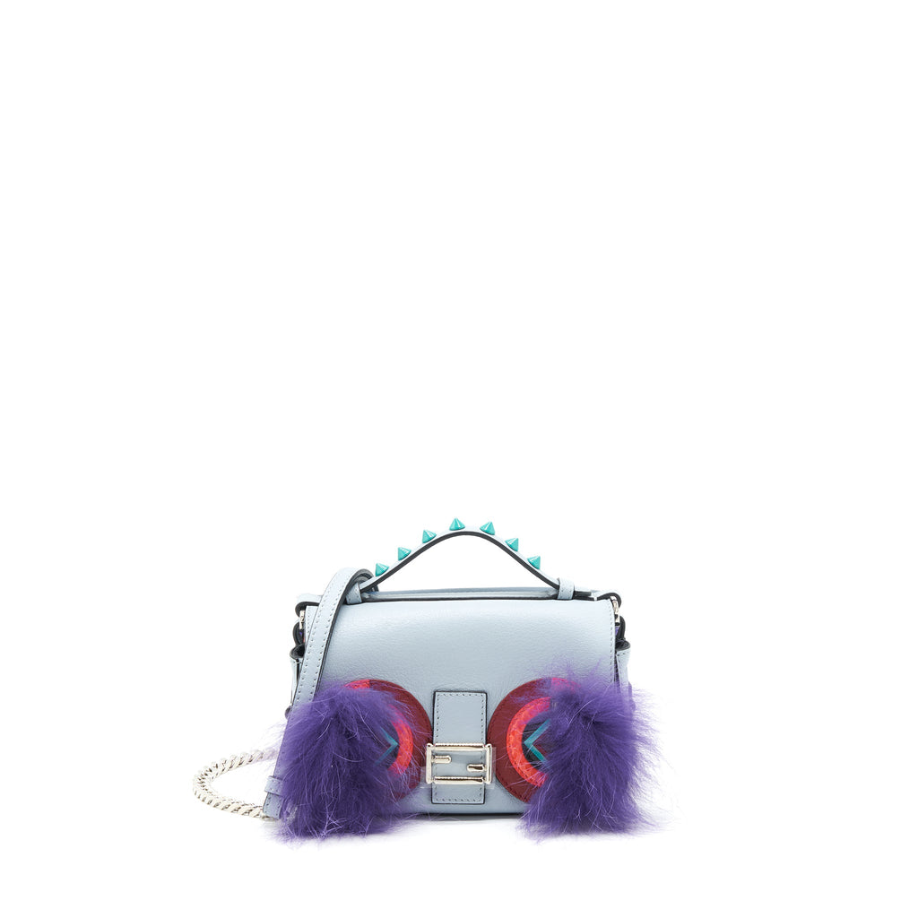 FENDI MICRO BAGUETTE MONSTER DOUBLE SIDED BAG MULTI COLOUR