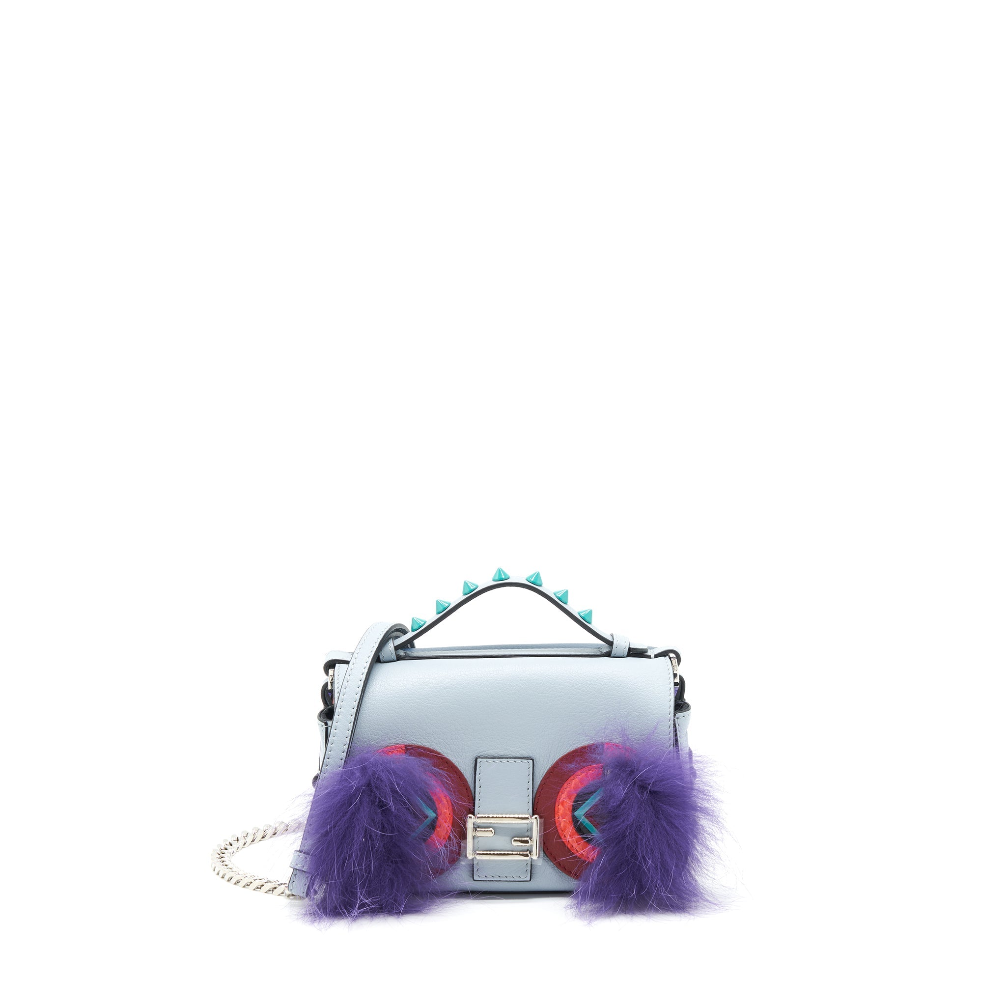 FENDI MICRO BAGUETTE MONSTER DOUBLE SIDED BAG MULTI COLOUR