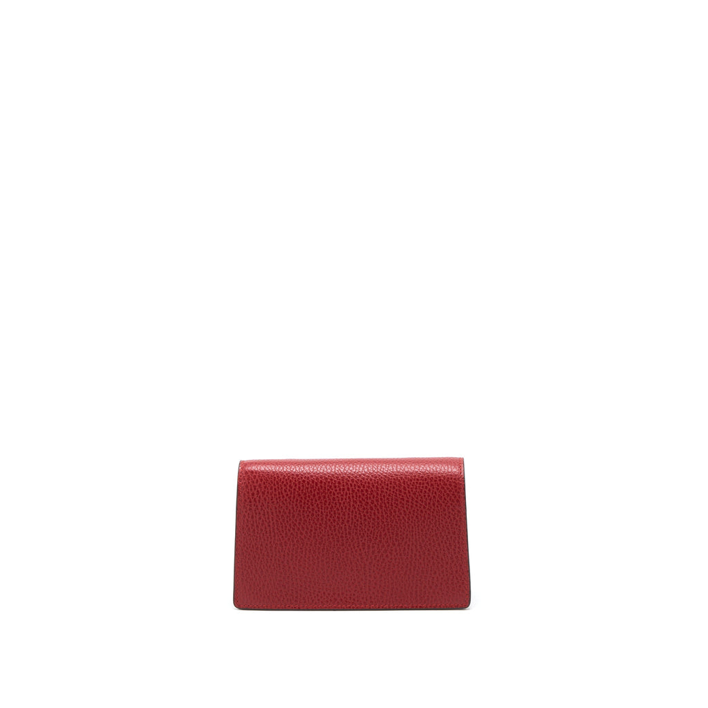 GUCCI SUPER MINI DIONYSUS CALFSKIN RED RUTHENIUM SHW
