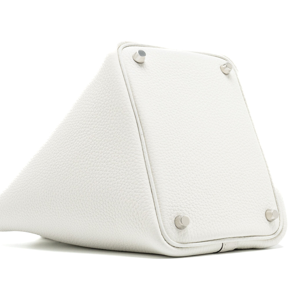 HERMES PICOTIN 18 LOCK BAG CLEMENCE NEW WHITE SHW