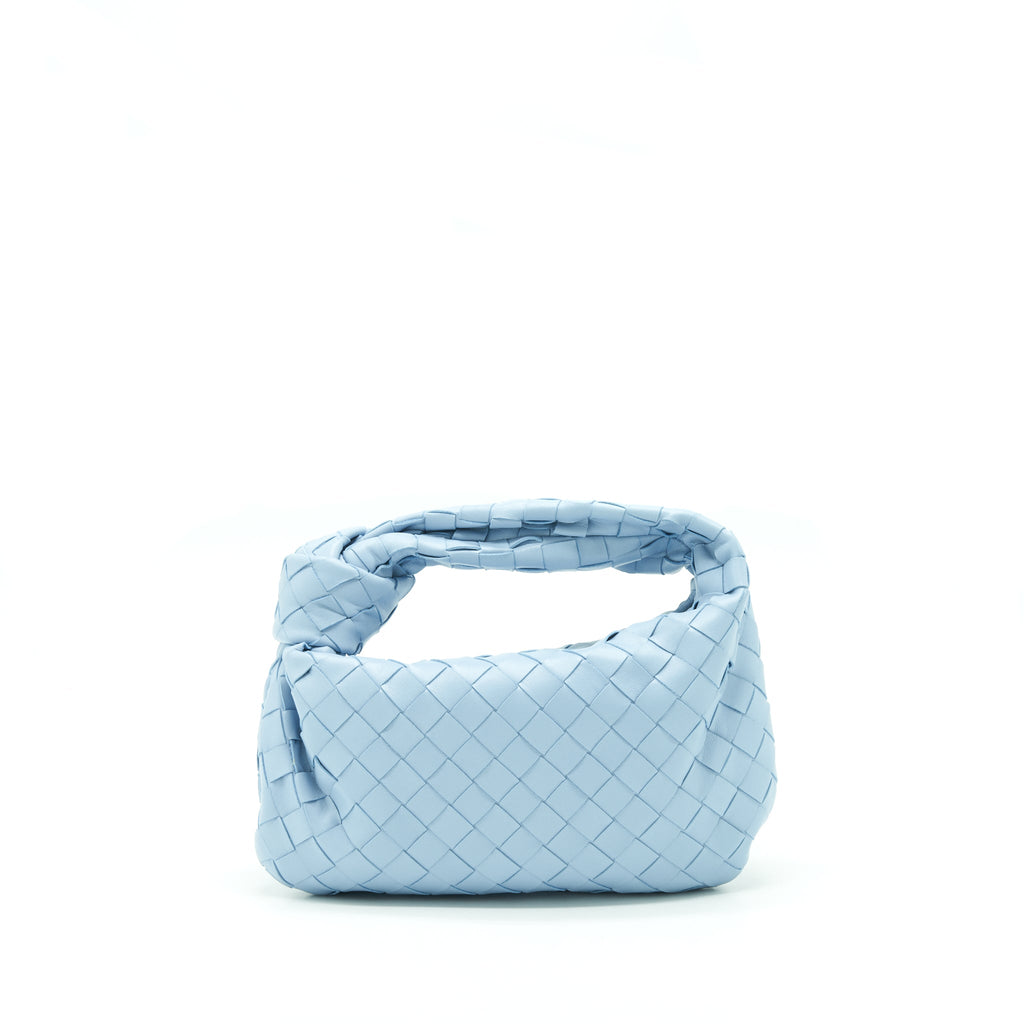 BOTTEGA VENETA MINI JODIE BAG LIGHT BLUE SHW