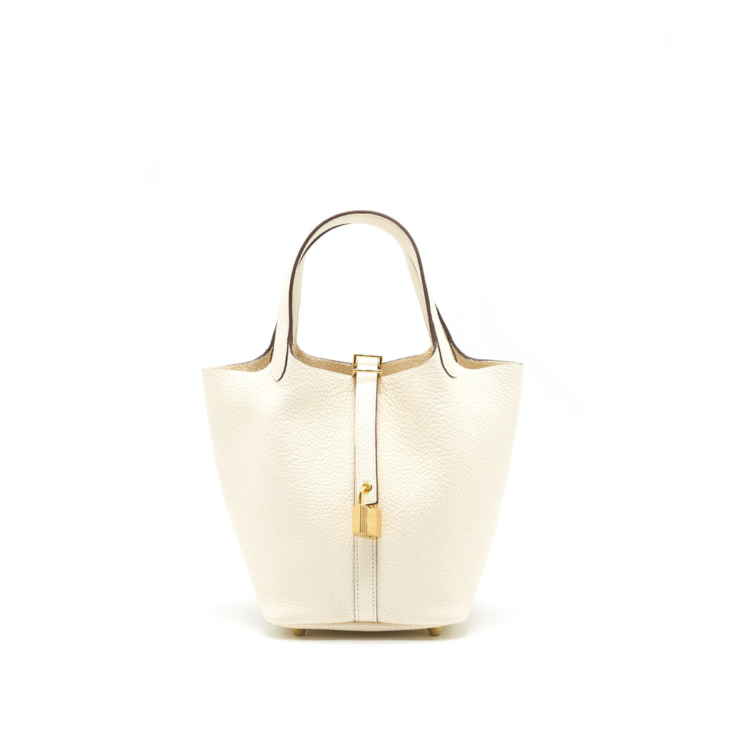 HERMES PICOTIN 18 LOCK BAG NATA GHW